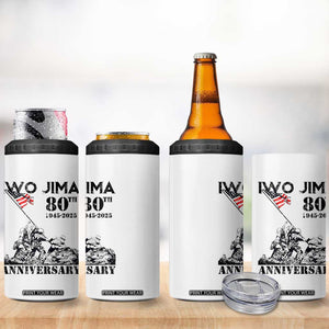 Iwo Jima WWII Veteran 4 in 1 Can Cooler Tumbler 80th Anniversary 4th of July US Flag TS02 Print Your Wear