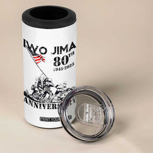 Iwo Jima WWII Veteran 4 in 1 Can Cooler Tumbler 80th Anniversary 4th of July US Flag TS02 Print Your Wear