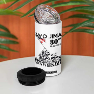 Iwo Jima WWII Veteran 4 in 1 Can Cooler Tumbler 80th Anniversary 4th of July US Flag TS02 Print Your Wear
