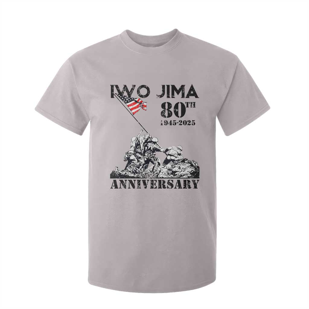 Iwo Jima WWII Veteran T Shirt For Kid 80th Anniversary 4th of July US Flag TS02 Ice Gray Print Your Wear