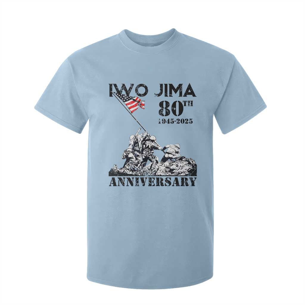 Iwo Jima WWII Veteran T Shirt For Kid 80th Anniversary 4th of July US Flag TS02 Light Blue Print Your Wear