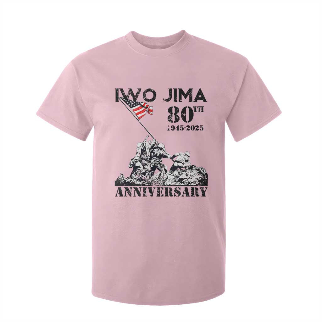 Iwo Jima WWII Veteran T Shirt For Kid 80th Anniversary 4th of July US Flag TS02 Light Pink Print Your Wear