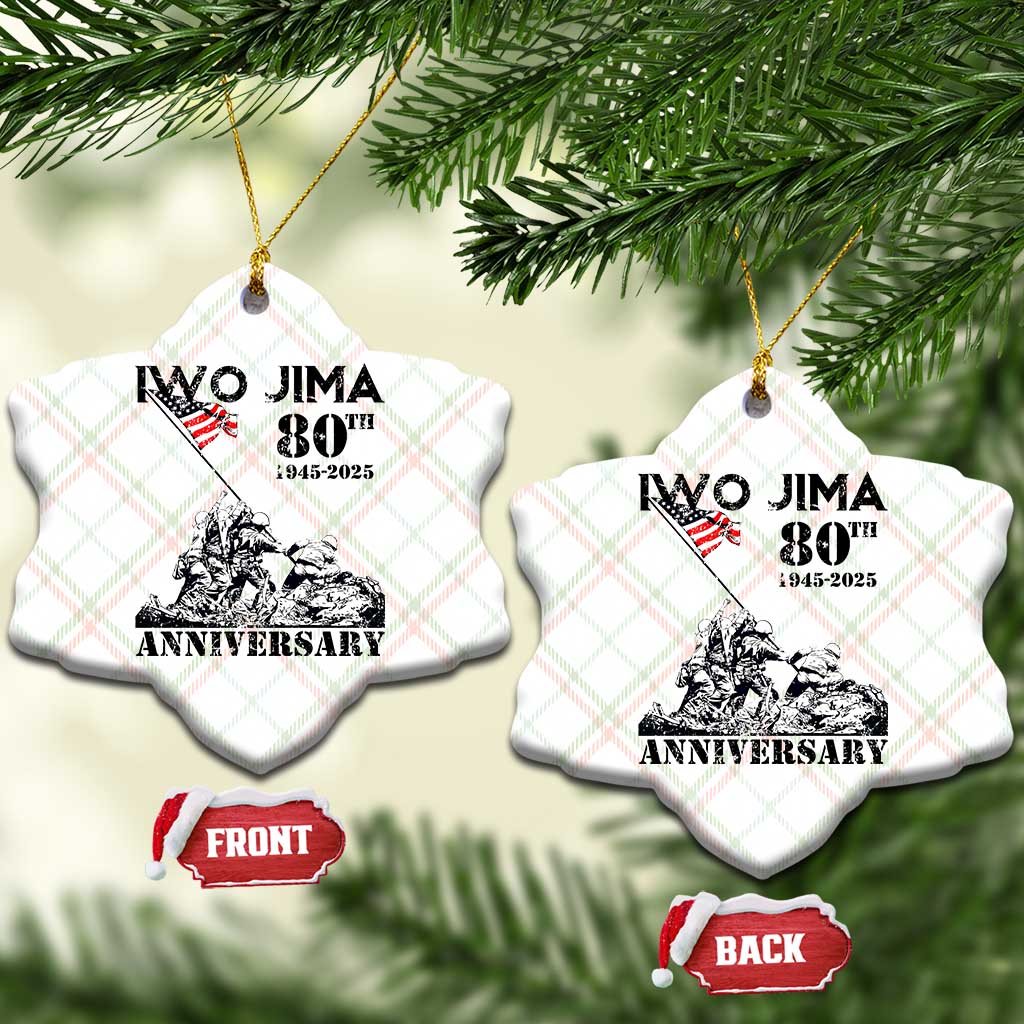 Iwo Jima WWII Veteran Ceramic Ornament 80th Anniversary 4th of July US Flag TS02 Print Your Wear