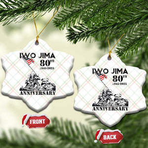 Iwo Jima WWII Veteran Ceramic Ornament 80th Anniversary 4th of July US Flag TS02 Print Your Wear