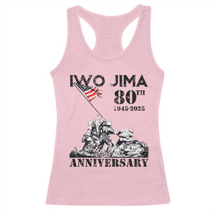 Iwo Jima WWII Veteran Racerback Tank Top 80th Anniversary 4th of July US Flag TS02 Light Pink Print Your Wear