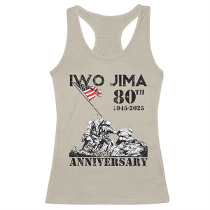 Iwo Jima WWII Veteran Racerback Tank Top 80th Anniversary 4th of July US Flag TS02 Sand Print Your Wear