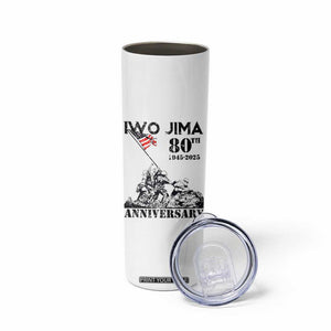Iwo Jima WWII Veteran Skinny Tumbler 80th Anniversary 4th of July US Flag TS02 Print Your Wear