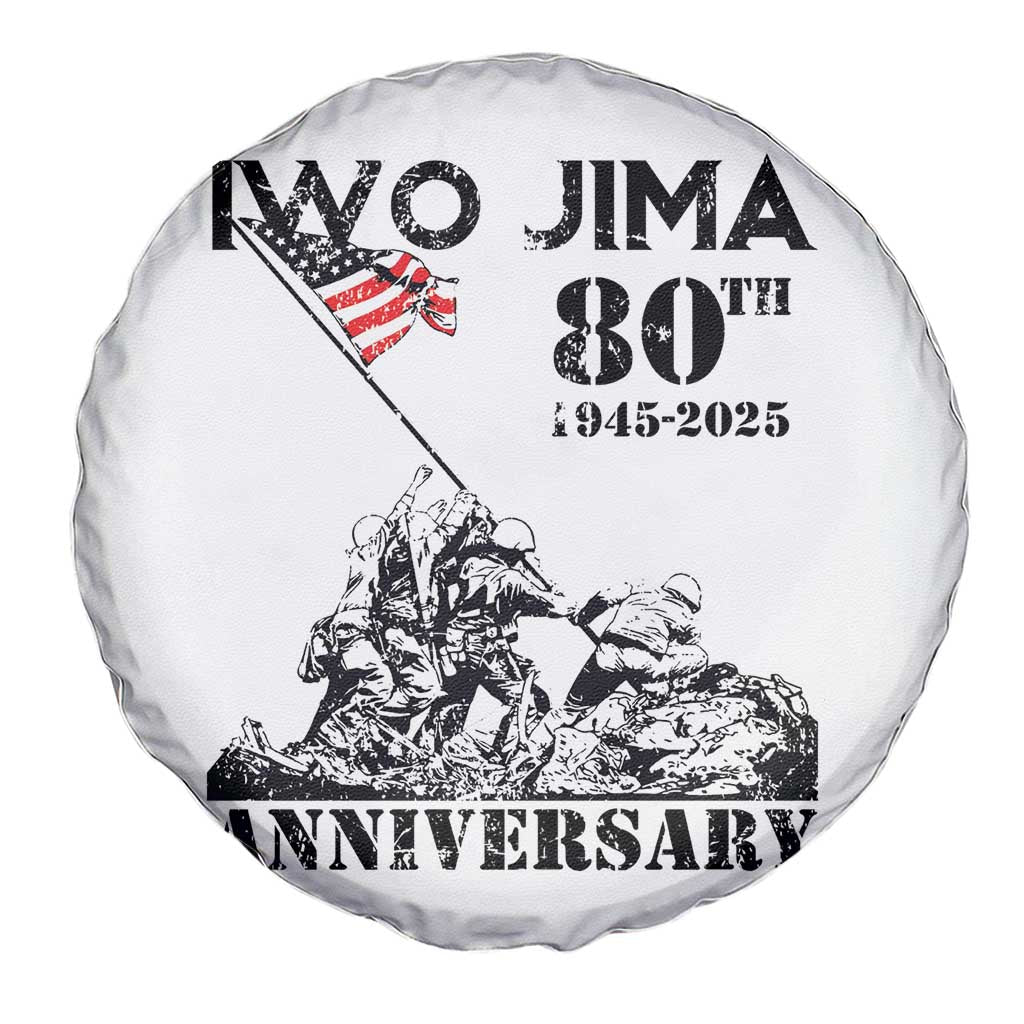 Iwo Jima WWII Veteran Spare Tire Cover 80th Anniversary 4th of July US Flag TS02 Print Your Wear