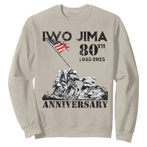 Iwo Jima WWII Veteran Sweatshirt 80th Anniversary 4th of July US Flag TS02 Sand Print Your Wear