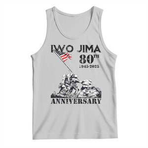 Iwo Jima WWII Veteran Tank Top 80th Anniversary 4th of July US Flag TS02 Ash Print Your Wear