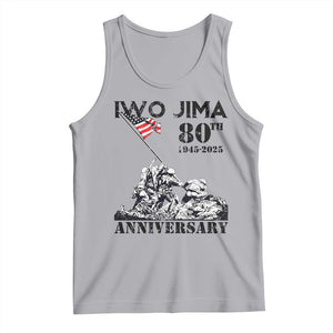 Iwo Jima WWII Veteran Tank Top 80th Anniversary 4th of July US Flag TS02 Athletic Heather Print Your Wear