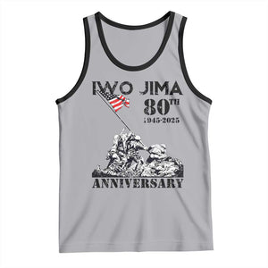 Iwo Jima WWII Veteran Tank Top 80th Anniversary 4th of July US Flag TS02 Athletic Heather Black Print Your Wear