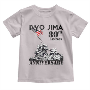 Iwo Jima WWII Veteran Toddler T Shirt 80th Anniversary 4th of July US Flag TS02 Ice Gray Print Your Wear