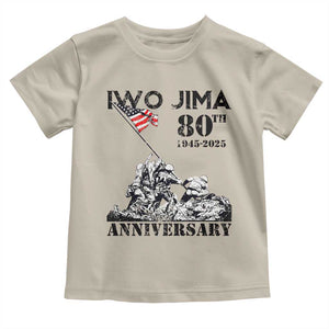 Iwo Jima WWII Veteran Toddler T Shirt 80th Anniversary 4th of July US Flag TS02 Sand Print Your Wear