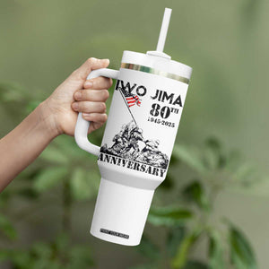 Iwo Jima WWII Veteran Tumbler With Handle 80th Anniversary 4th of July US Flag TS02 Print Your Wear