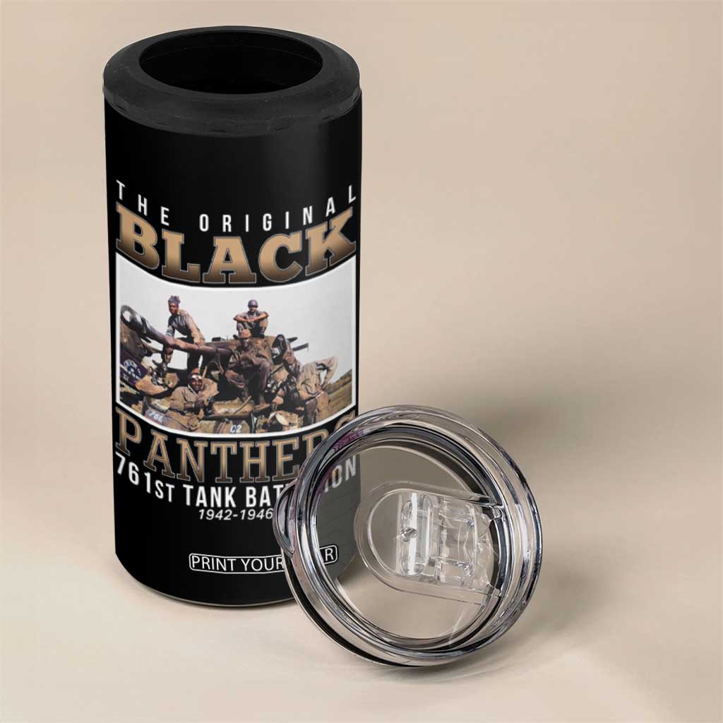 761st Tank Battalion Tribute 4 in 1 Can Cooler Tumbler Black Panthers WW2 Heroes TS02 Print Your Wear
