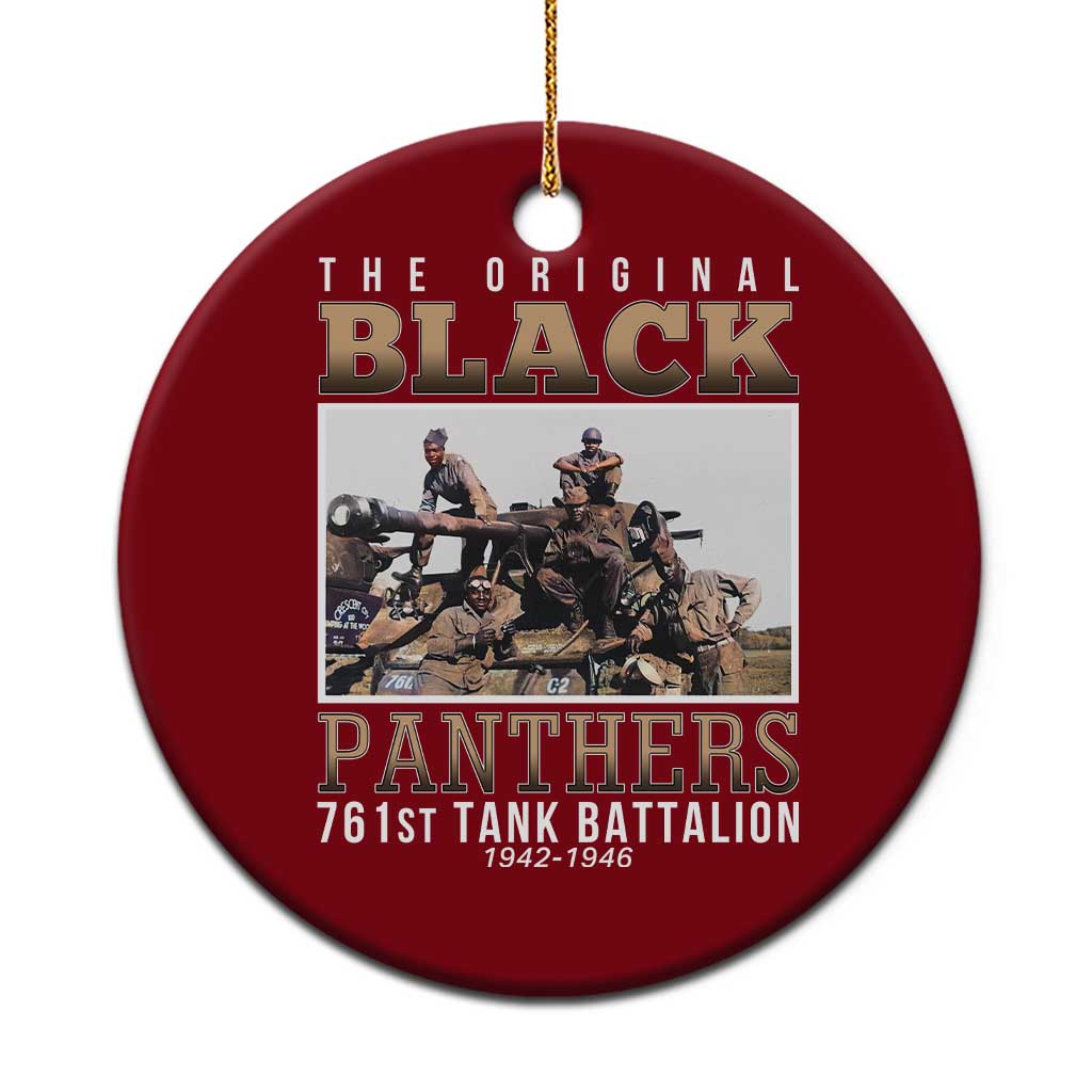 761st Tank Battalion Tribute Ceramic Ornament Black Panthers WW2 Heroes TS02 1pc Red Print Your Wear