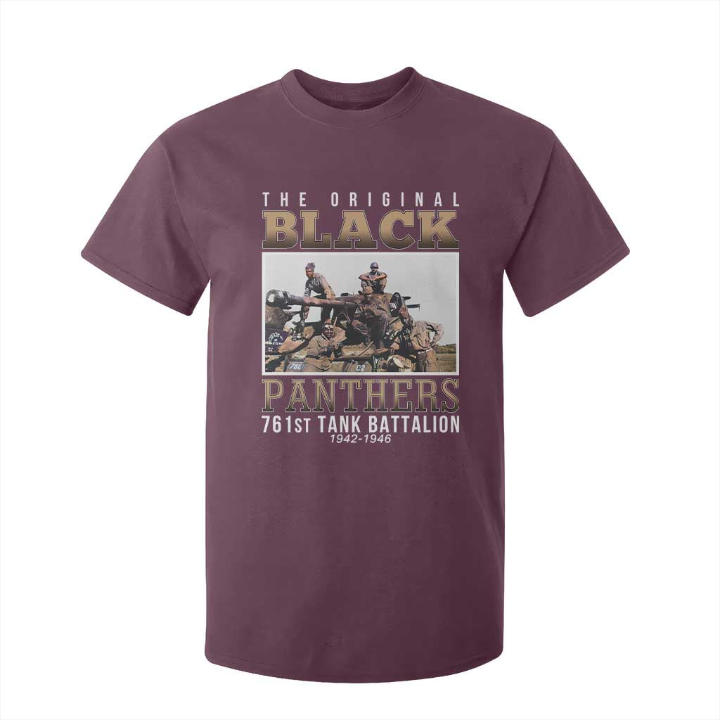 761st Tank Battalion Tribute T Shirt For Kid Black Panthers WW2 Heroes TS02 Maroon Print Your Wear