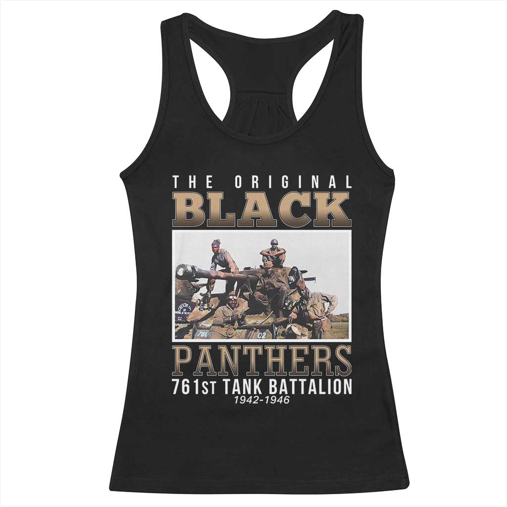 761st Tank Battalion Tribute Racerback Tank Top Black Panthers WW2 Heroes TS02 Black Print Your Wear