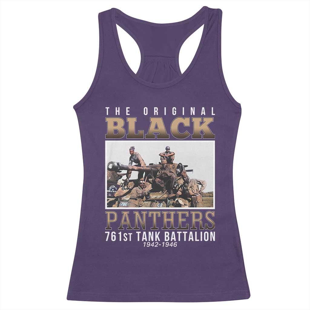 761st Tank Battalion Tribute Racerback Tank Top Black Panthers WW2 Heroes TS02 Purple Print Your Wear