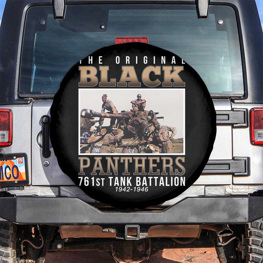 761st Tank Battalion Tribute Spare Tire Cover Black Panthers WW2 Heroes TS02 No hole Black Print Your Wear