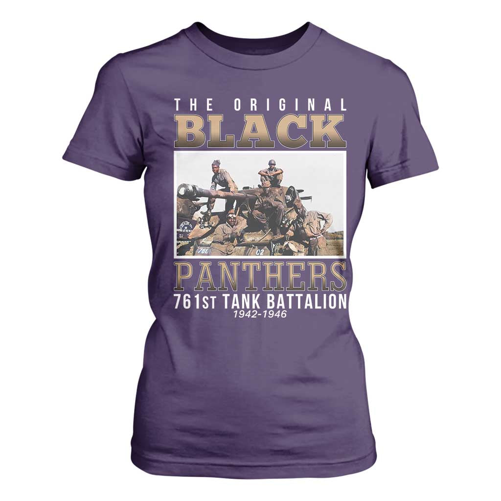 761st Tank Battalion Tribute T Shirt For Women Black Panthers WW2 Heroes TS02 Purple Print Your Wear
