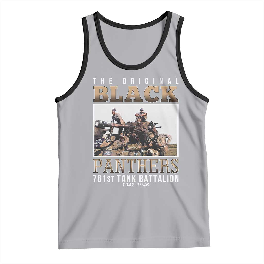 761st Tank Battalion Tribute Tank Top Black Panthers WW2 Heroes TS02 Athletic Heather Black Print Your Wear