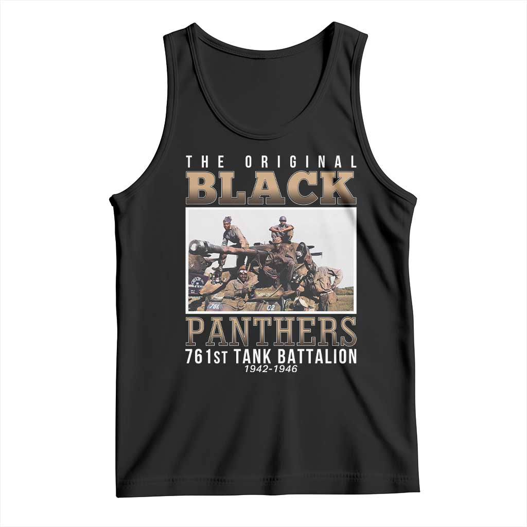 761st Tank Battalion Tribute Tank Top Black Panthers WW2 Heroes TS02 Black Print Your Wear
