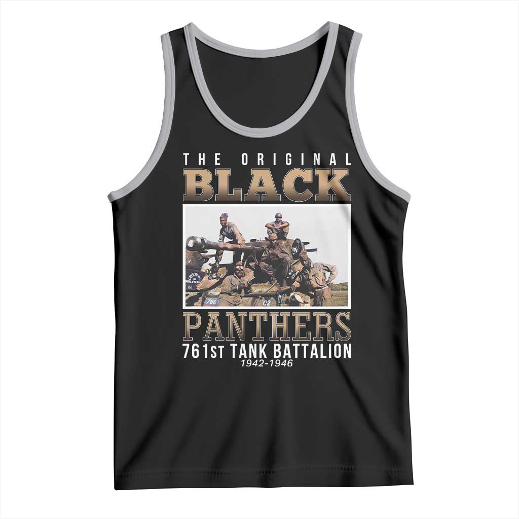 761st Tank Battalion Tribute Tank Top Black Panthers WW2 Heroes TS02 Black Athletic Heather Print Your Wear