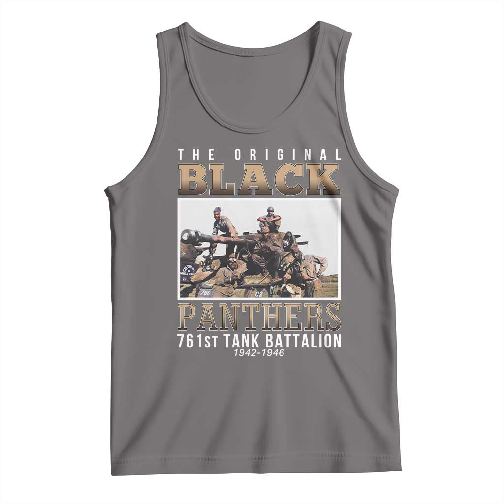 761st Tank Battalion Tribute Tank Top Black Panthers WW2 Heroes TS02 Deep Heather Print Your Wear