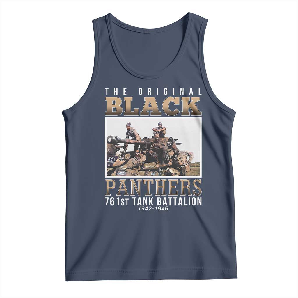 761st Tank Battalion Tribute Tank Top Black Panthers WW2 Heroes TS02 Navy Print Your Wear