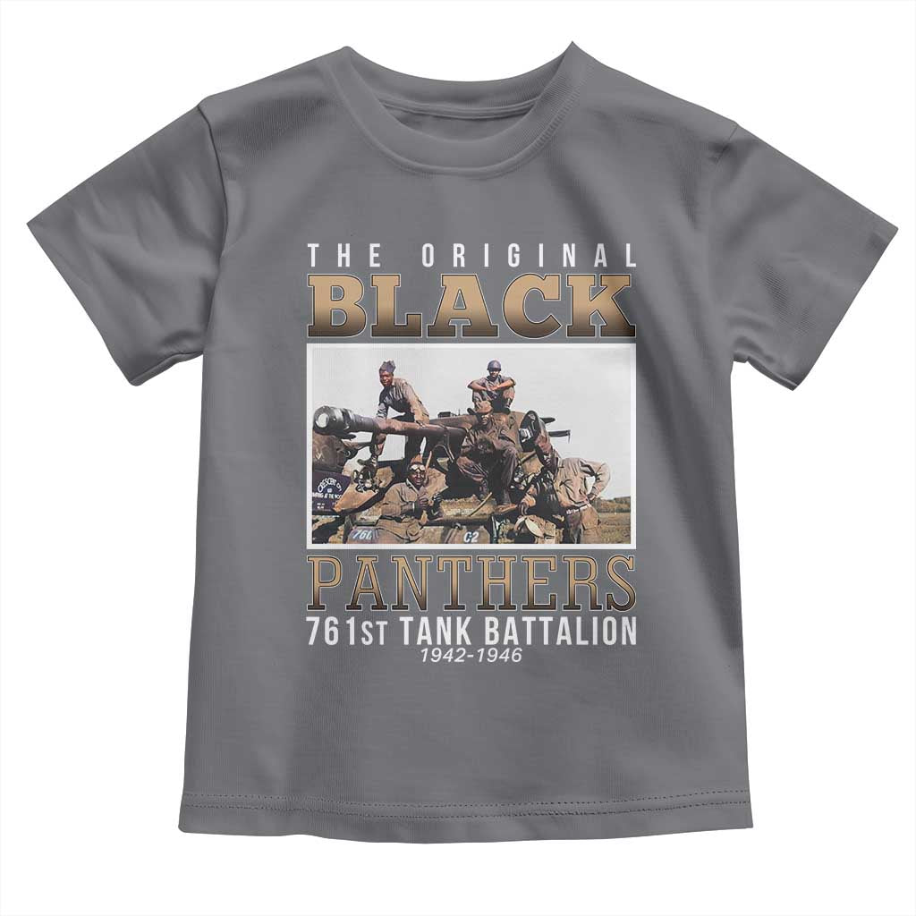 761st Tank Battalion Tribute Toddler T Shirt Black Panthers WW2 Heroes TS02 Charcoal Print Your Wear