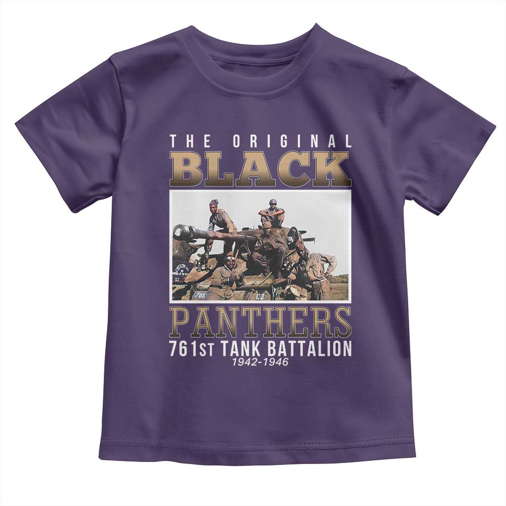761st Tank Battalion Tribute Toddler T Shirt Black Panthers WW2 Heroes TS02 Purple Print Your Wear