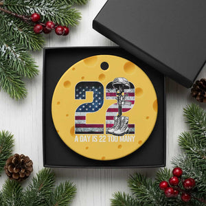 Veteran Suicide Awareness Ceramic Ornament 22 A Day is 22 Too Many Veteran Lives Matter TS02 1pc Yellow Cheese Print Your Wear