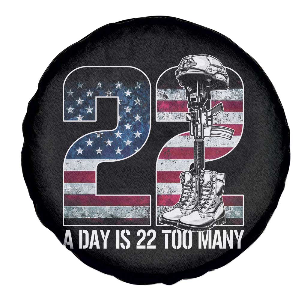 Veteran Suicide Awareness Spare Tire Cover 22 A Day is 22 Too Many Veteran Lives Matter TS02 Print Your Wear