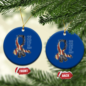 Veteran Suicide Awareness Ceramic Ornament 22 A Day Is 22 Too Many American Flag Ribbon TS02 1pc Blue Print Your Wear