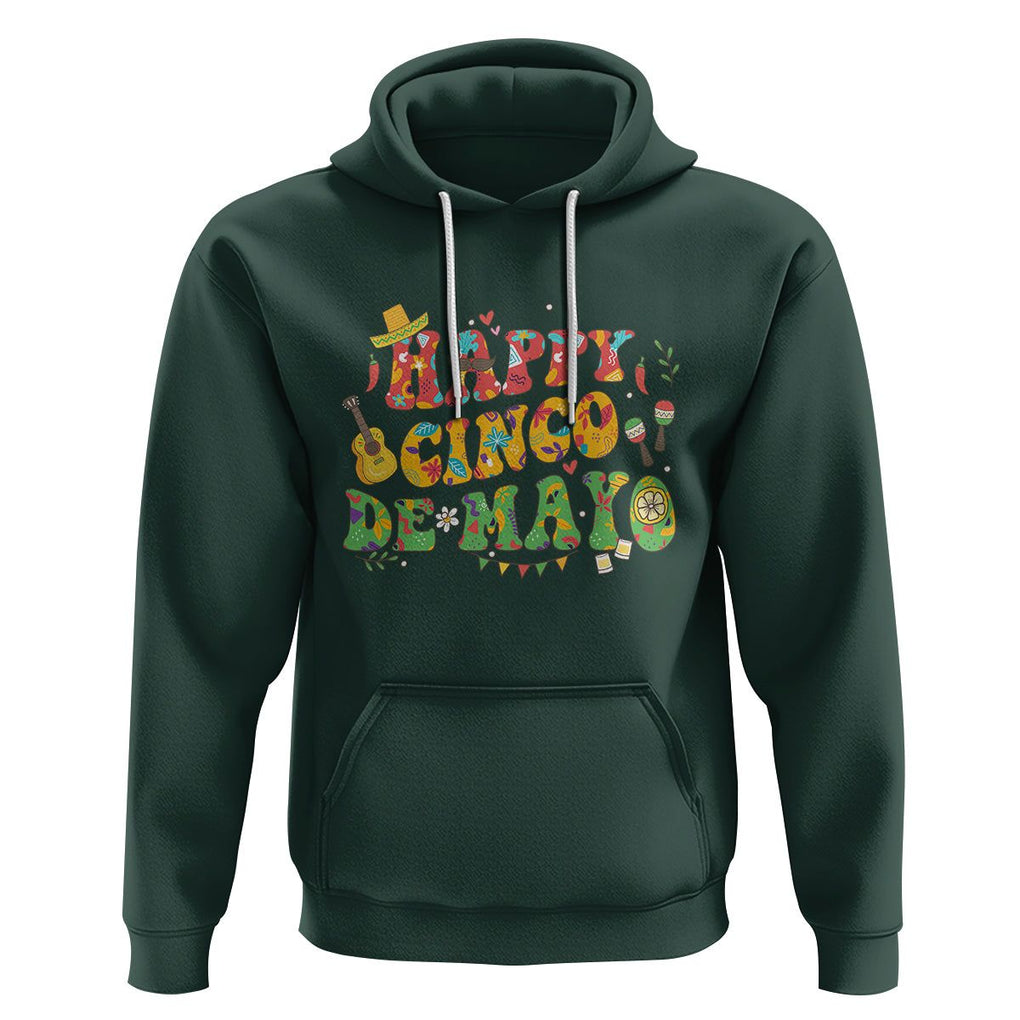 Happy Cinco De Mayo Hoodie Mexican Fiesta 5 De Mayo TS02 Dark Forest Green Printyourwear
