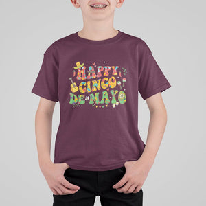 Happy Cinco De Mayo T Shirt For Kid Mexican Fiesta 5 De Mayo TS02 Maroon Printyourwear