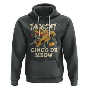 Funny Cat Cinco De Mayo Hoodie Tacocat Cinco De Meow Mexican Tacos Cats Lovers TS02 Dark Heather Printyourwear