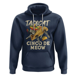 Funny Cat Cinco De Mayo Hoodie Tacocat Cinco De Meow Mexican Tacos Cats Lovers TS02 Navy Printyourwear