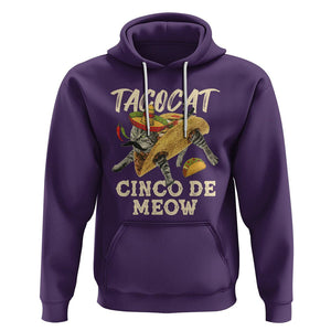Funny Cat Cinco De Mayo Hoodie Tacocat Cinco De Meow Mexican Tacos Cats Lovers TS02 Purple Printyourwear