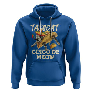 Funny Cat Cinco De Mayo Hoodie Tacocat Cinco De Meow Mexican Tacos Cats Lovers TS02 Royal Blue Printyourwear