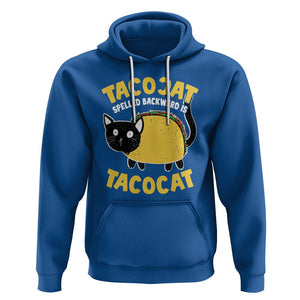 Funny Cat Cinco De Mayo Hoodie Tacocat Spelled Backward Is Tacocat Tacos Cats Lovers TS02 Royal Blue Printyourwear