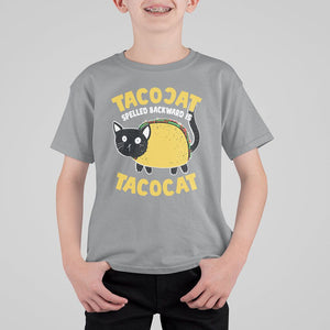 Funny Cat Cinco De Mayo T Shirt For Kid Tacocat Spelled Backward Is Tacocat Tacos Cats Lovers TS02 Sport Gray Printyourwear