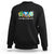 Peace Love Earth Sweatshirt Floral Green Planet Dove TS02 Black Printyourwear