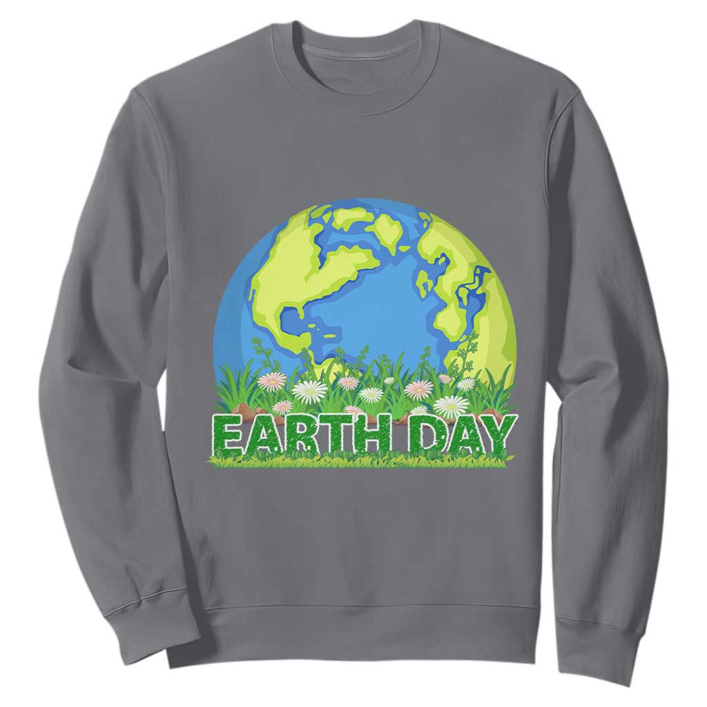 Earth Day Birthday Sweatshirt Save The Planet Everyday TS02 Charcoal Printyourwear