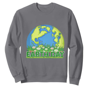 Earth Day Birthday Sweatshirt Save The Planet Everyday TS02 Charcoal Printyourwear
