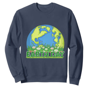 Earth Day Birthday Sweatshirt Save The Planet Everyday TS02 Navy Printyourwear