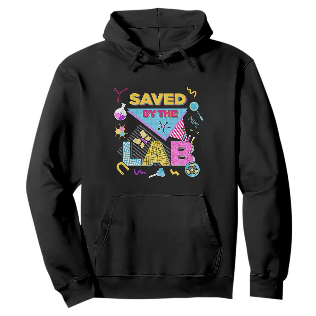 Lab Week Hoodie Saved By The Lab Retro Medical Laboratory Tech TS02 Black Printyourwear