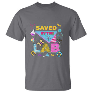 Lab Week T Shirt Saved By The Lab Retro Medical Laboratory Tech TS02 Charcoal Printyourwear